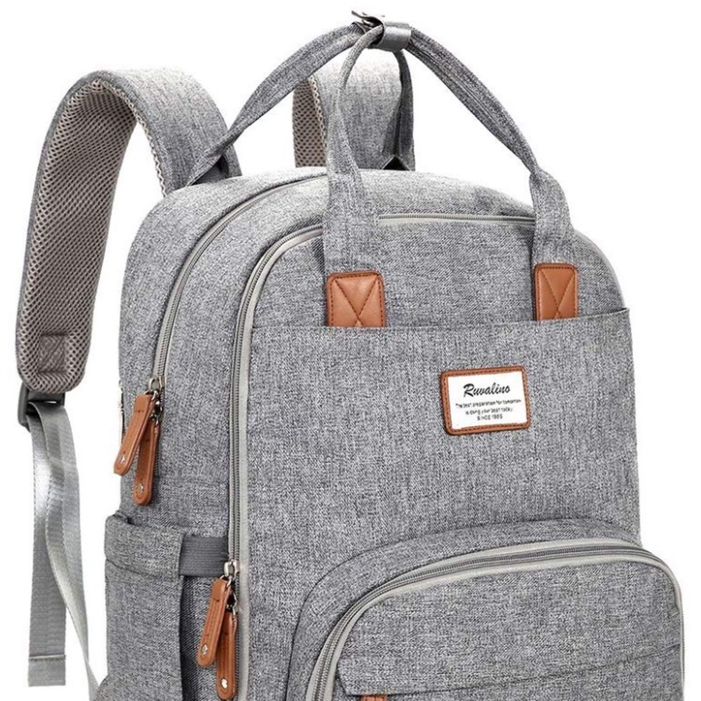 Ruvalino Diaper backpack bag grey